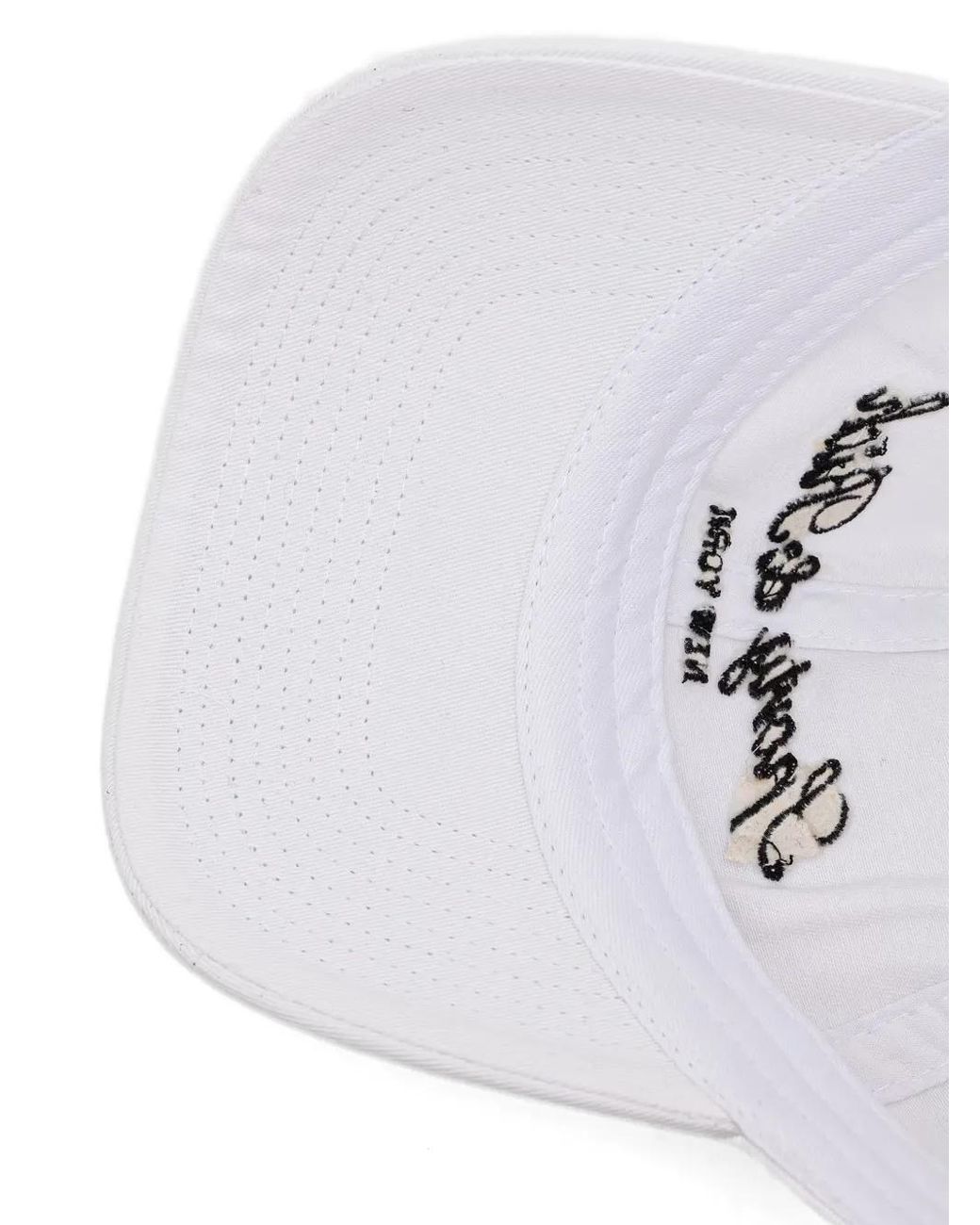 Sporty & Rich White Logo-Embroidered Baseball Cap