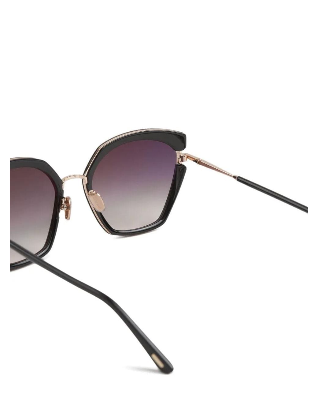 Tom Ford Black Geometric-Frame Sunglasses