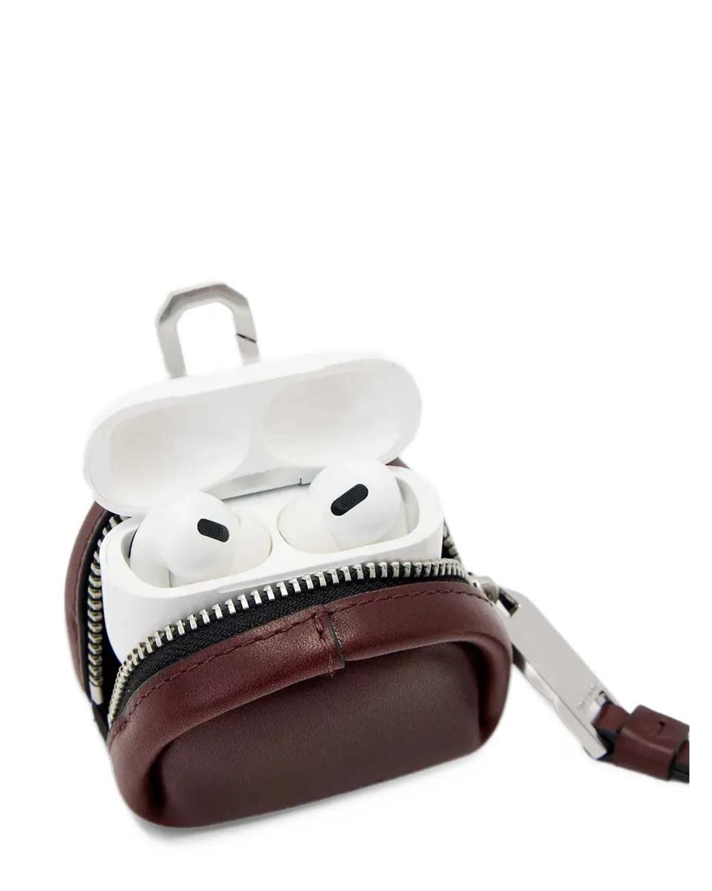 AllSaints Brown Rosalie Leather Airpod Case