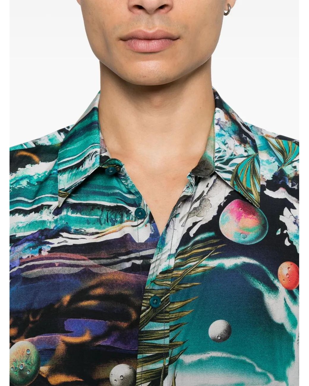 Martine Rose Blue Hawaiian Shirt