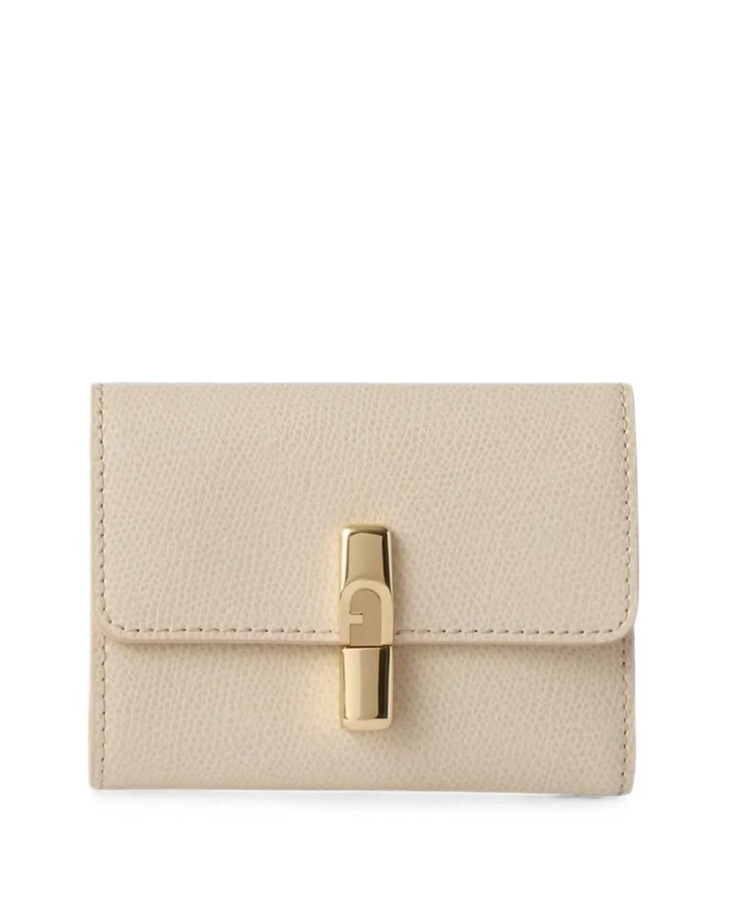 Furla Natural Portefeuille En Cuir Grainé