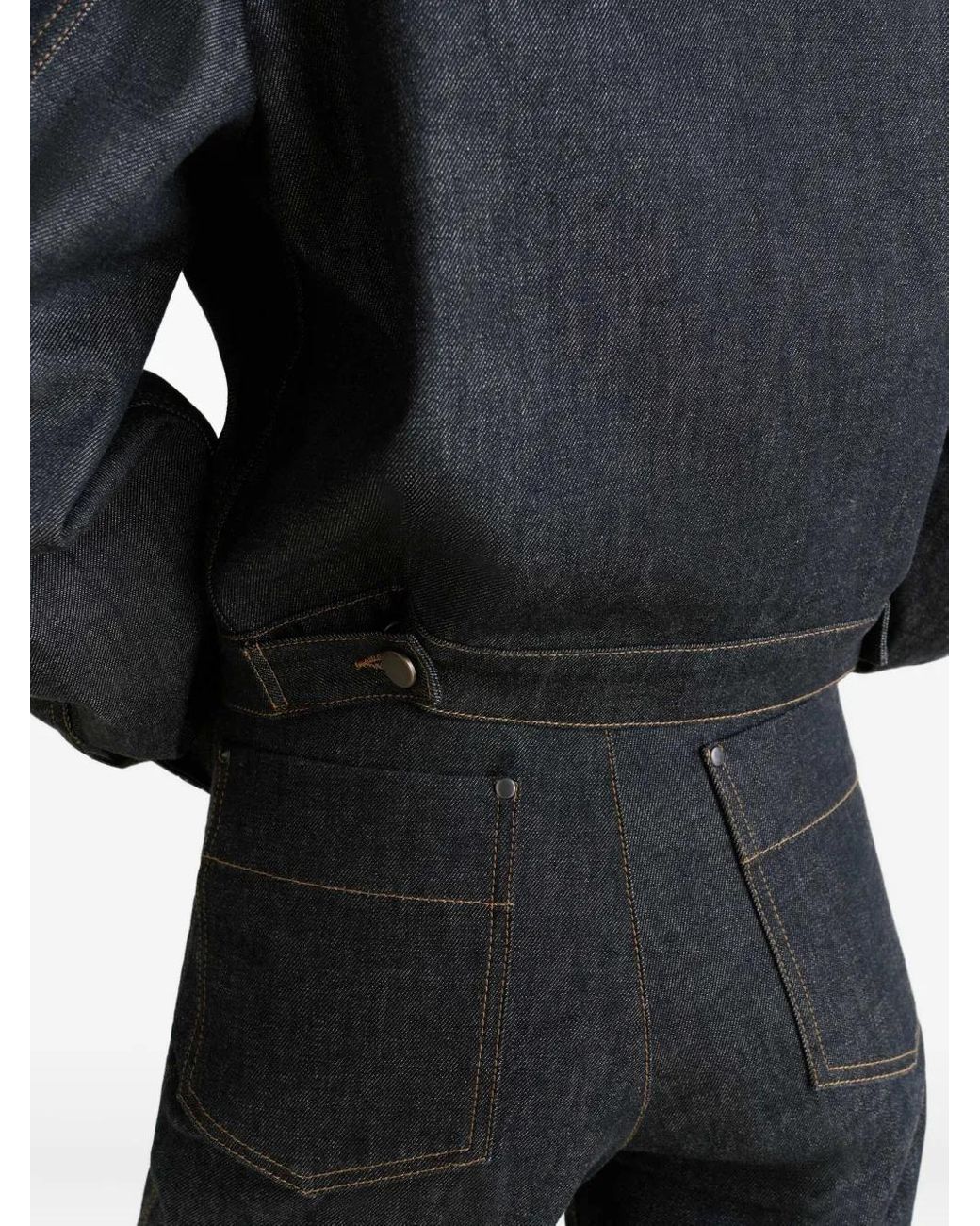 Chaqueta Con Bolsillo De Parche Y Botones Lemaire de color Black