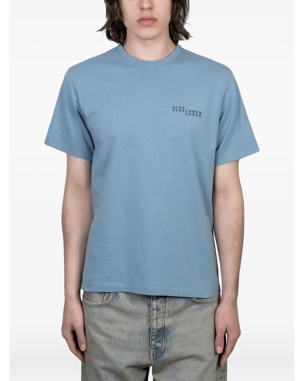 sunflower Blue T-Shirt À Détail De Logo for men