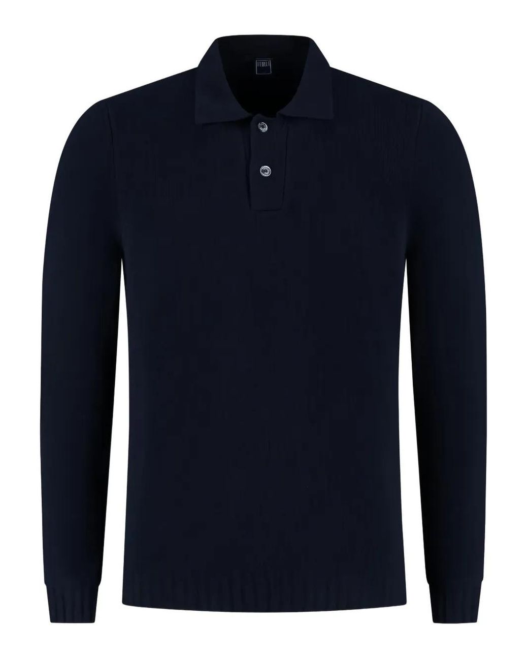 Fedeli Blue Cotton Sweater for men