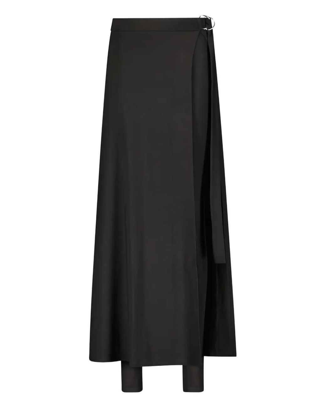 MARCELLA Black Waverly Sash-Belt Double-Ring-Buckle Trousers