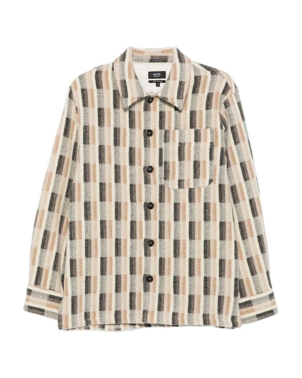 A.P.C. Karierte Jacke in Natural für Herren