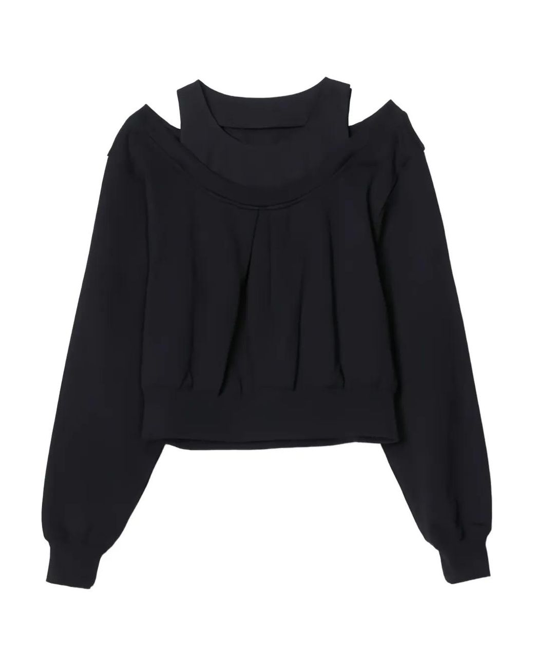 3.1 Phillip Lim Black Cut-Out Long-Sleeve Sweatshirt