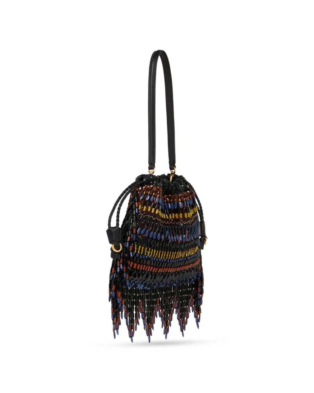 Etro Black Small Kalispera Bag With Sequins And Beads