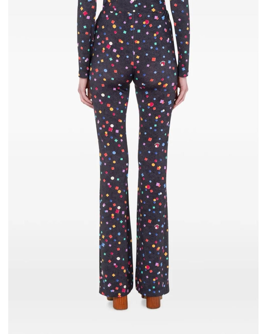 Love Moschino Blue Printed Technical Jersey Pants