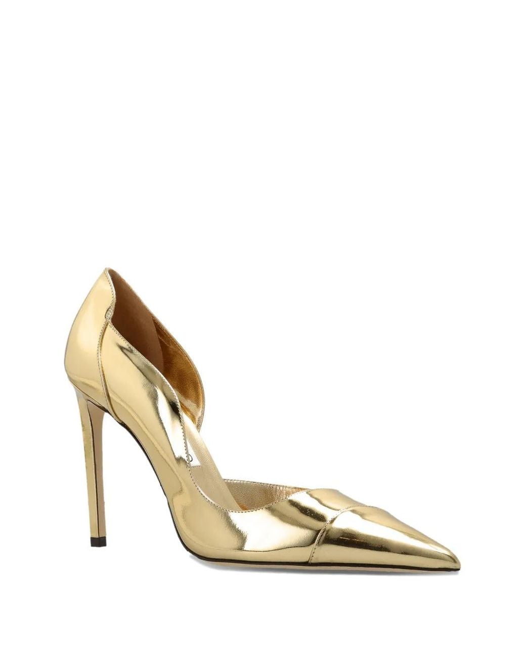 Jimmy Choo Metallic Brigitte 100 Patent-Leather Pumps