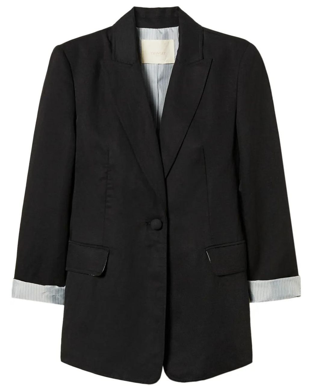 Twinset Black Single-Breasted Blazer