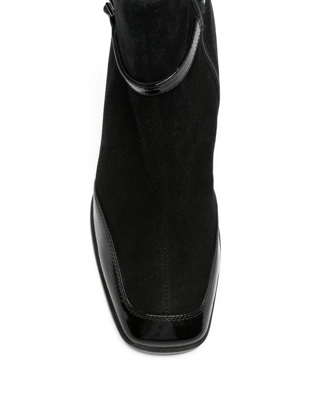 Linda Baumann Black Square-Toe Boots