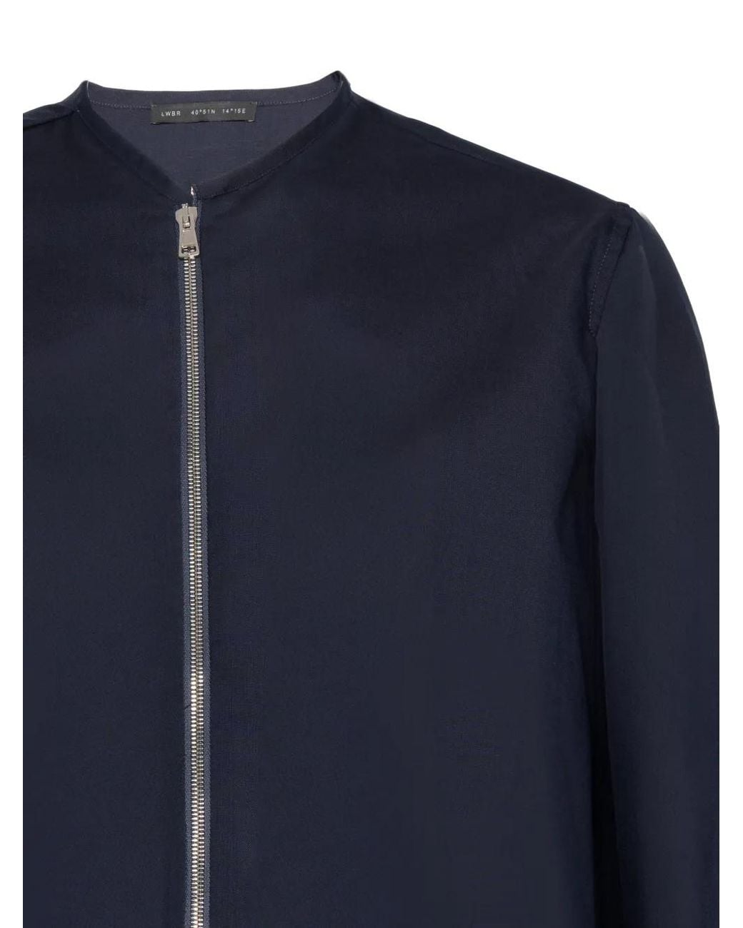 Low Brand Blue Veste Sans Col Zippée for men