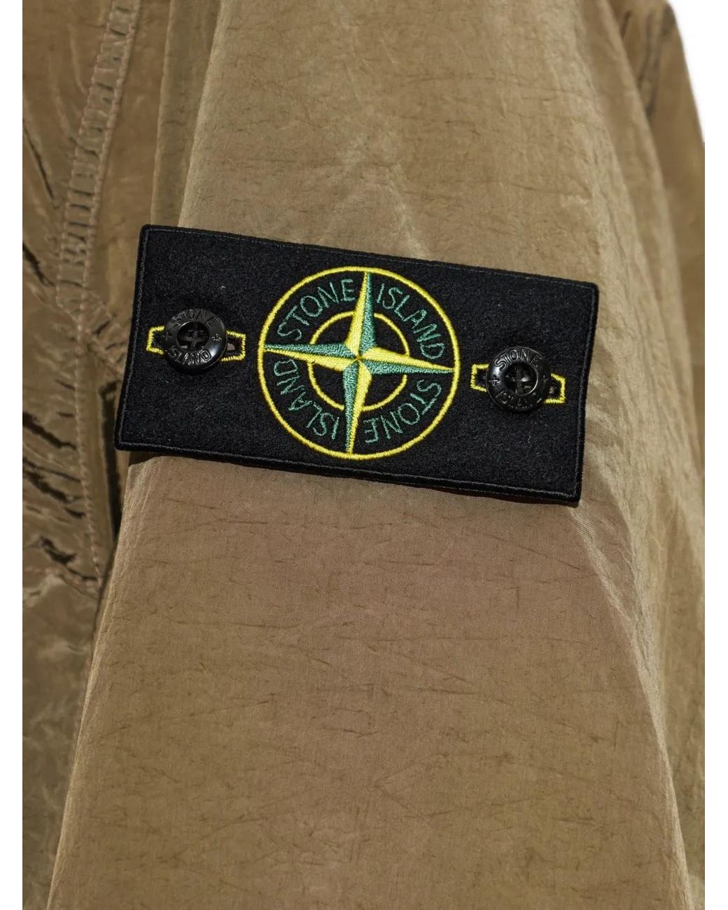 Stone Island Natural Logo-Patch Military Jacket for men