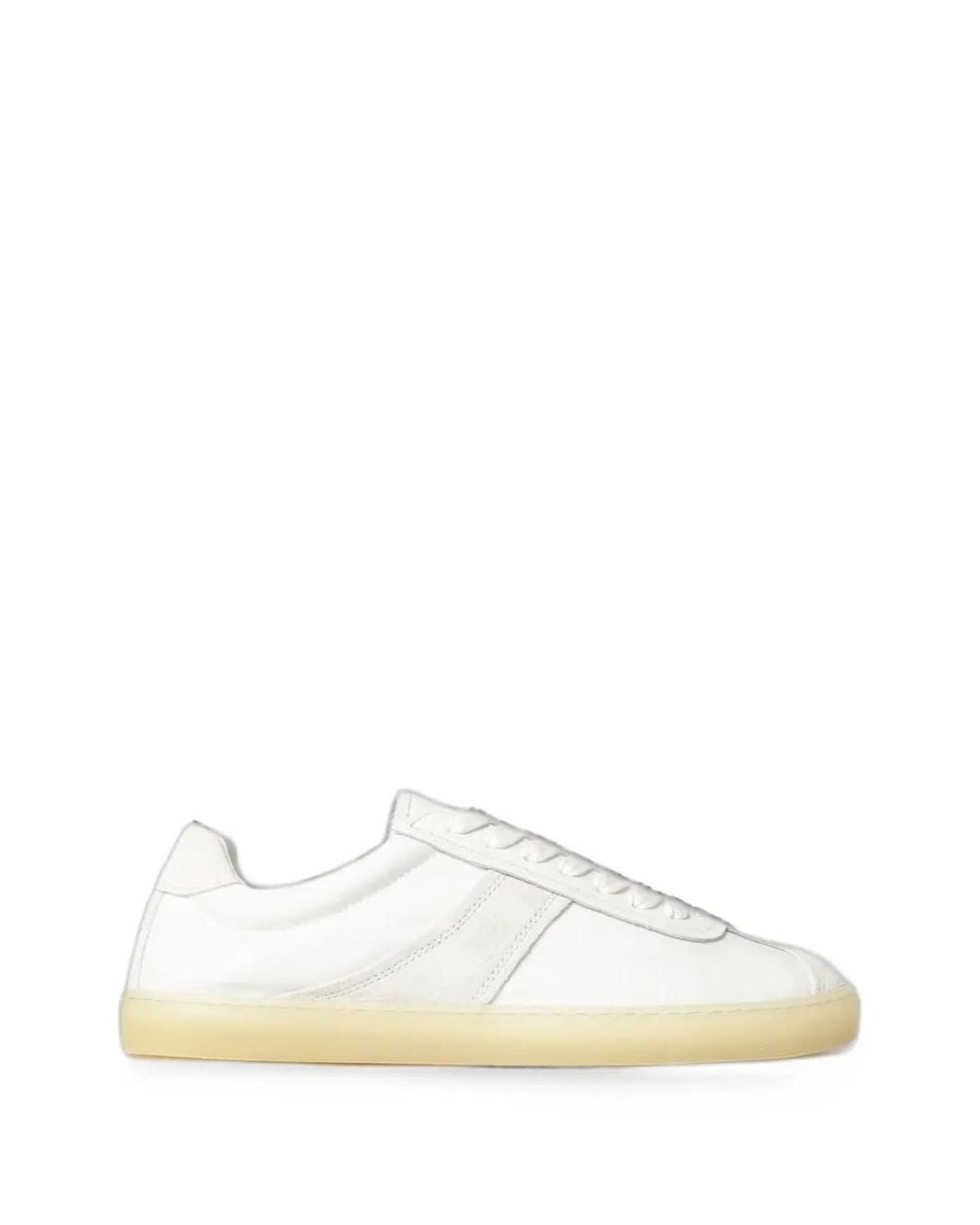 COPENHAGEN White Baskets En Cuir À Empiècements