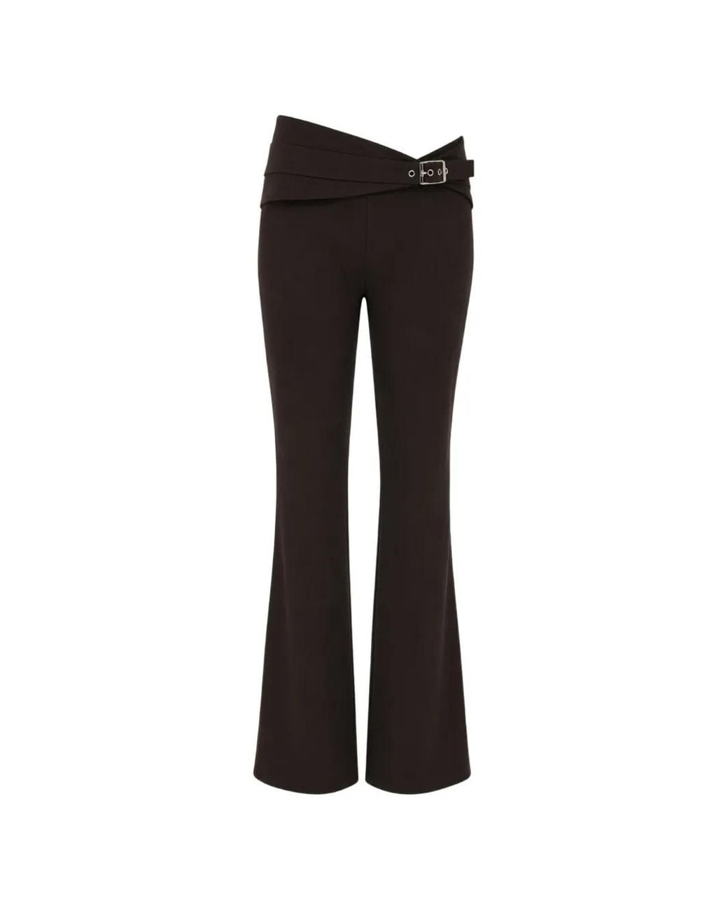 Stolen Stores Black Buckled Flared Trousers