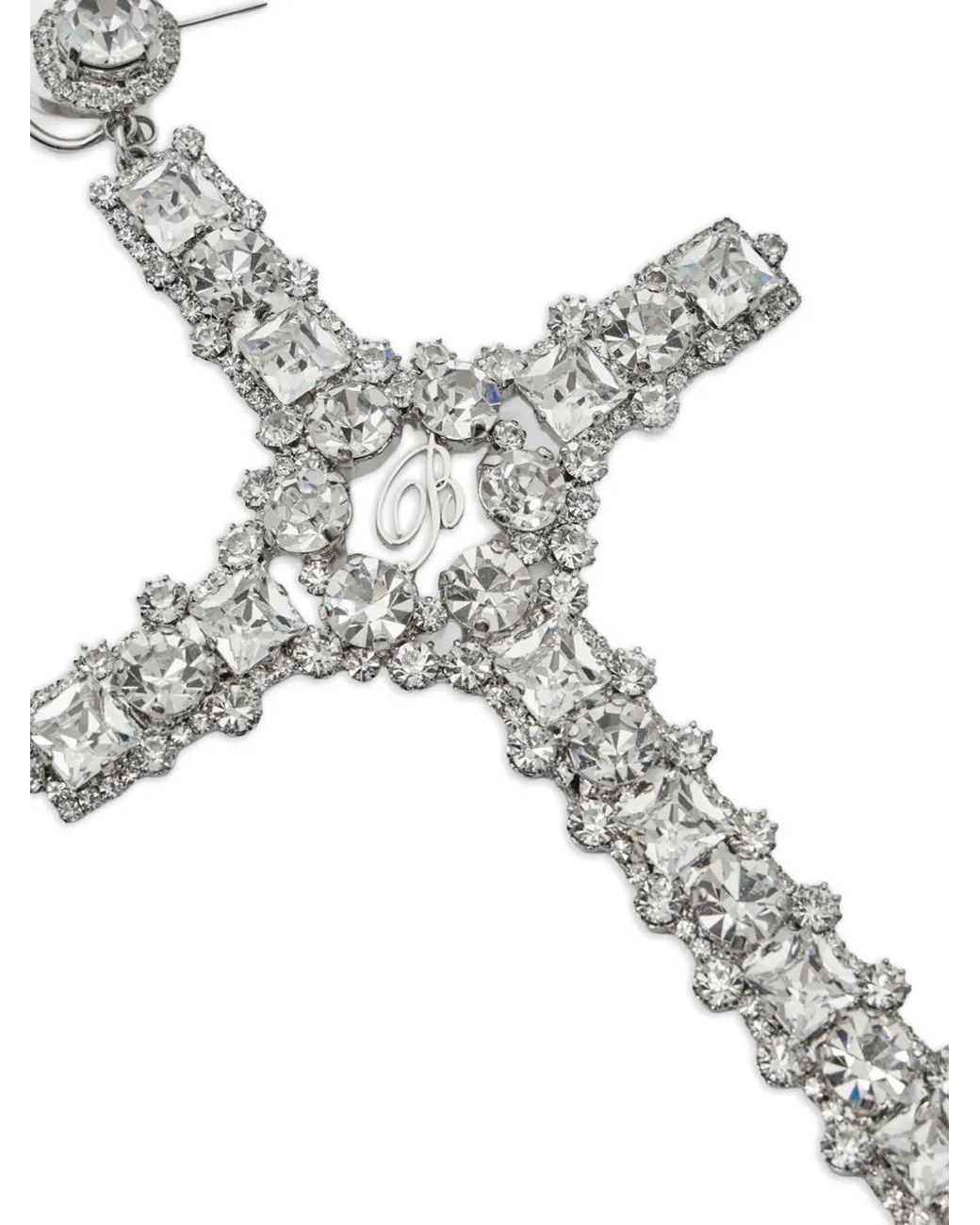 Blumarine White Cross Earring