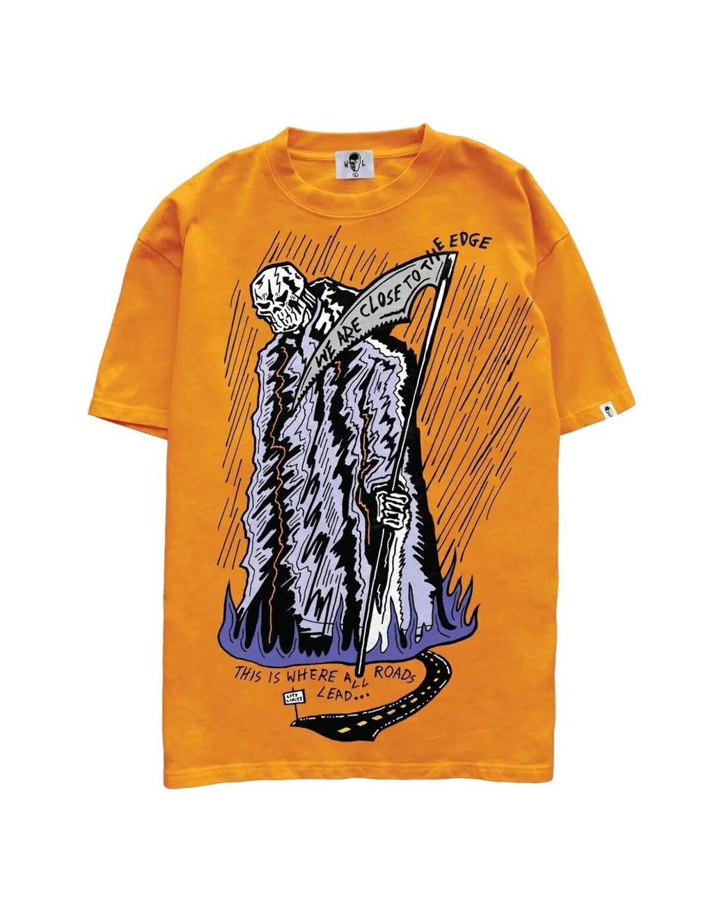 Warren Lotas Orange The Edge Graphic-Print T-Shirt for men