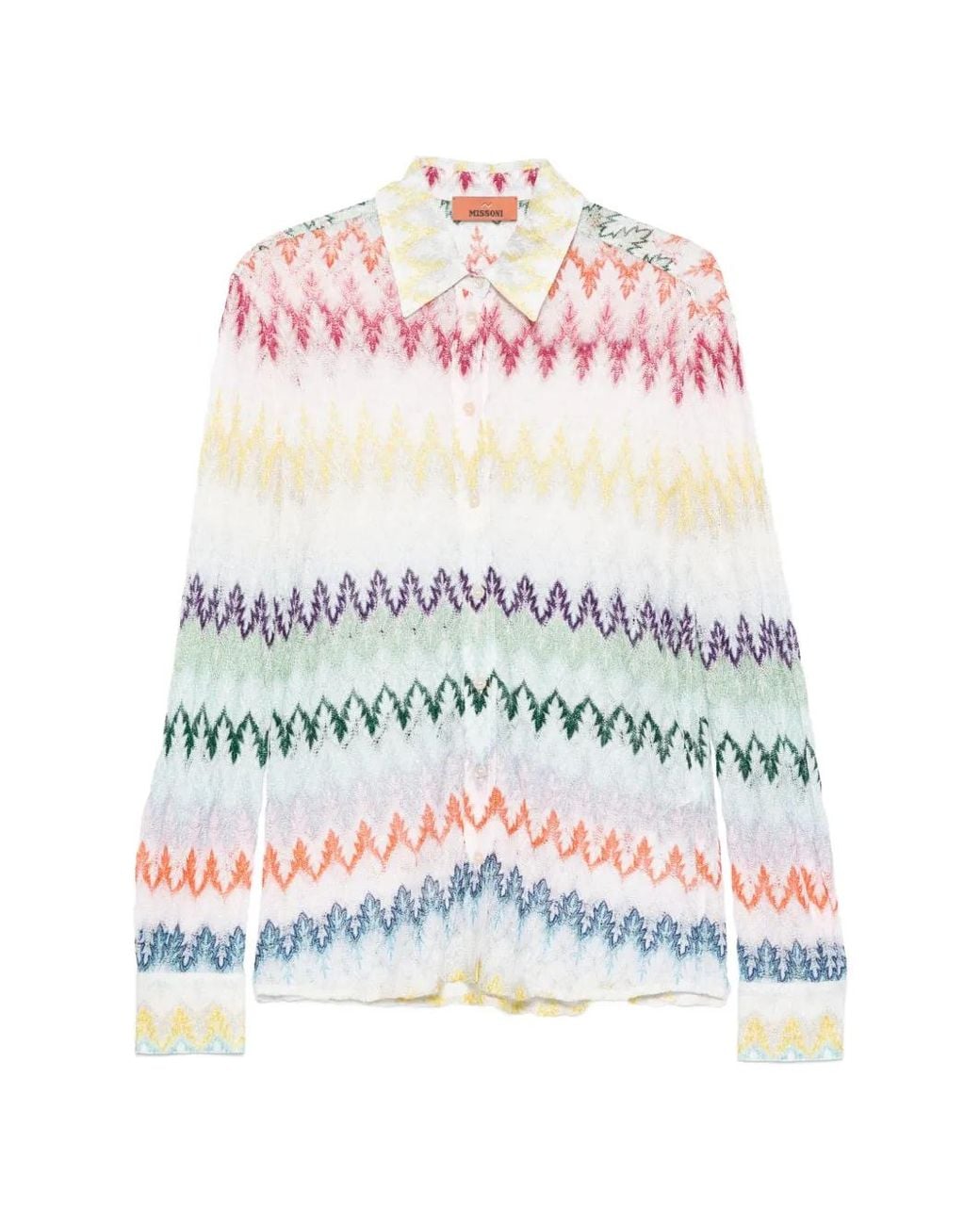 Camisa Con Motivo Missoni de color White