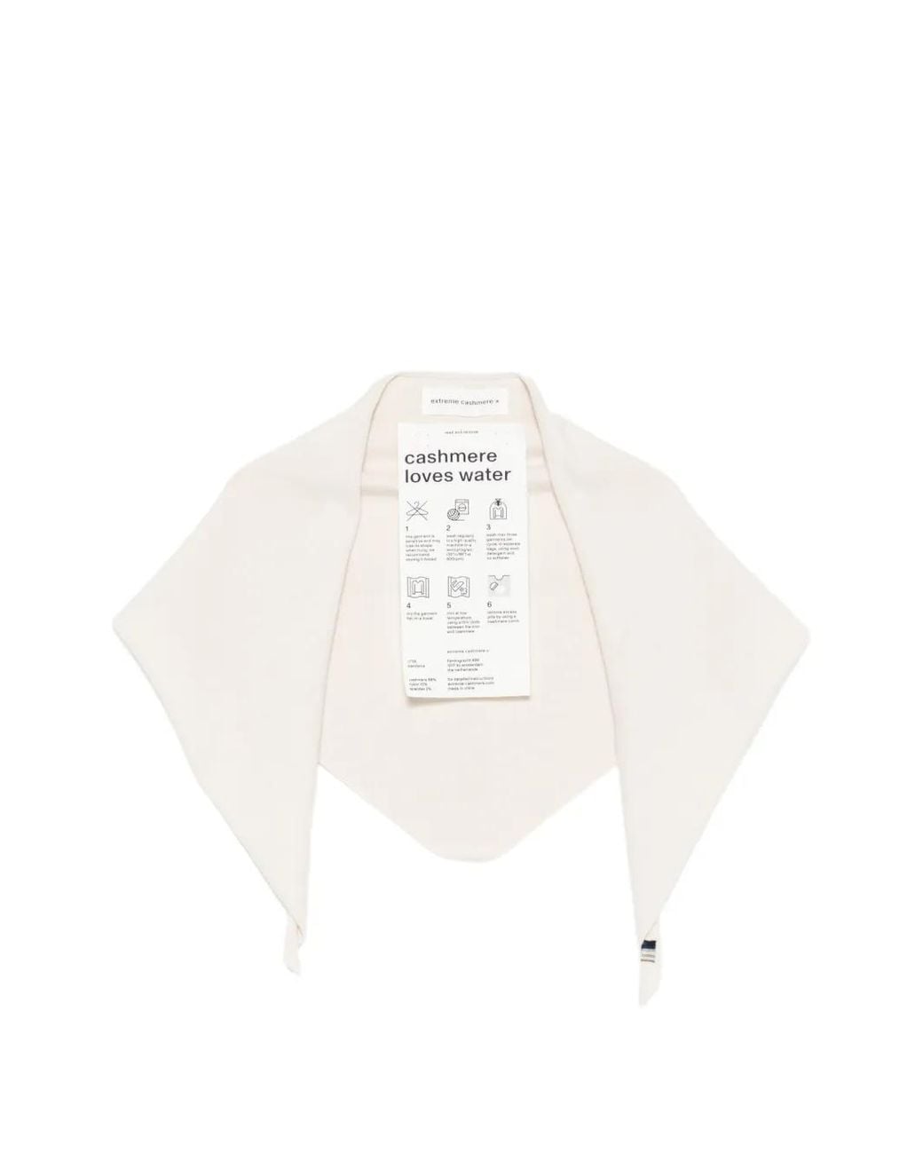 Extreme Cashmere White Écharpe Bandana N°35
