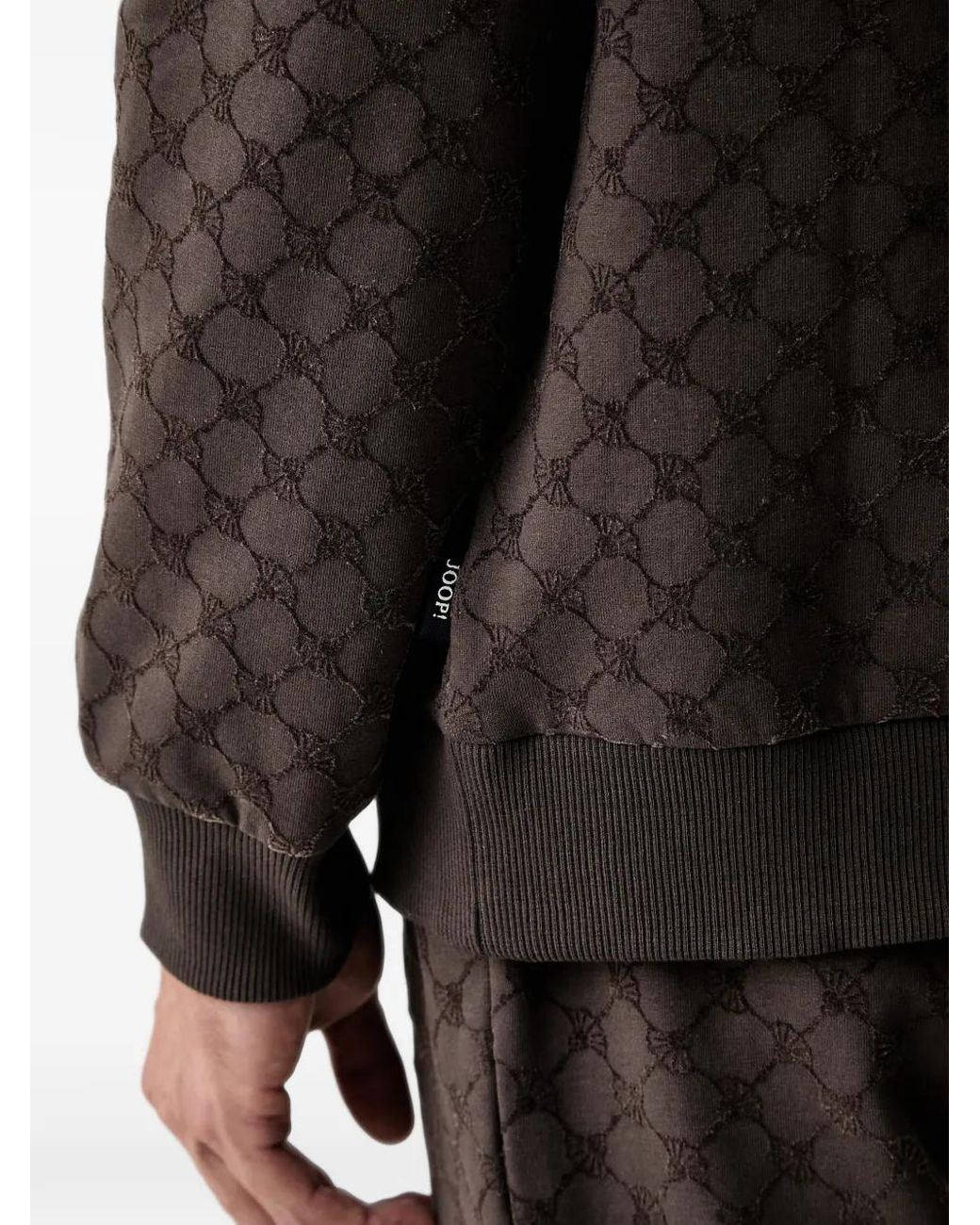 Joop! Black Logo-Patterned Crew-Neck Sweatshirt for men