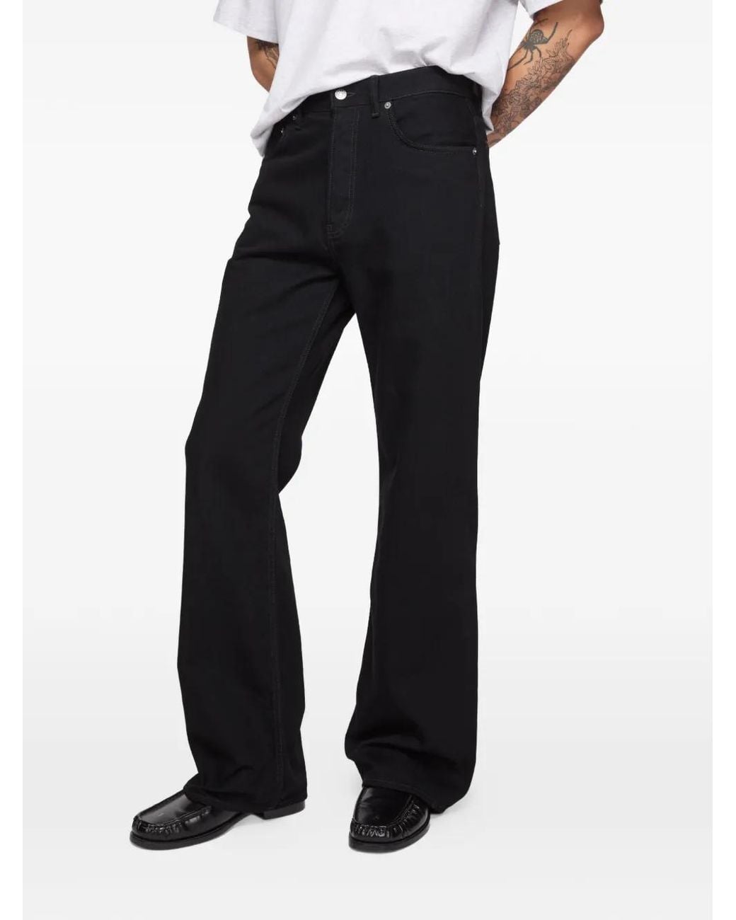 Acne Black Regular Fit Jeans for men