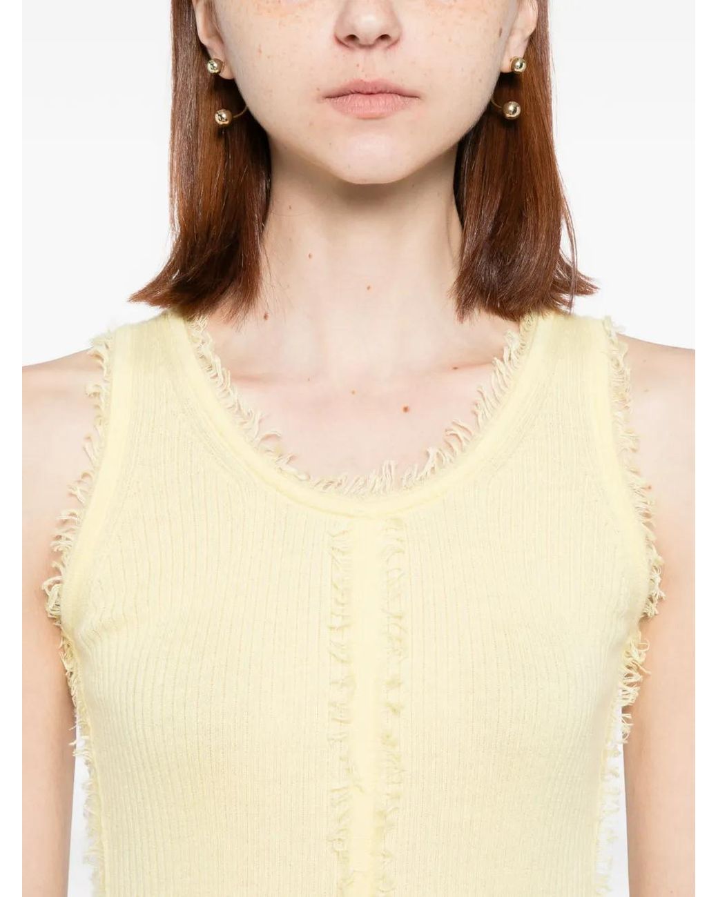 Chaleco De Cachemira CUDDLEUP de color Yellow