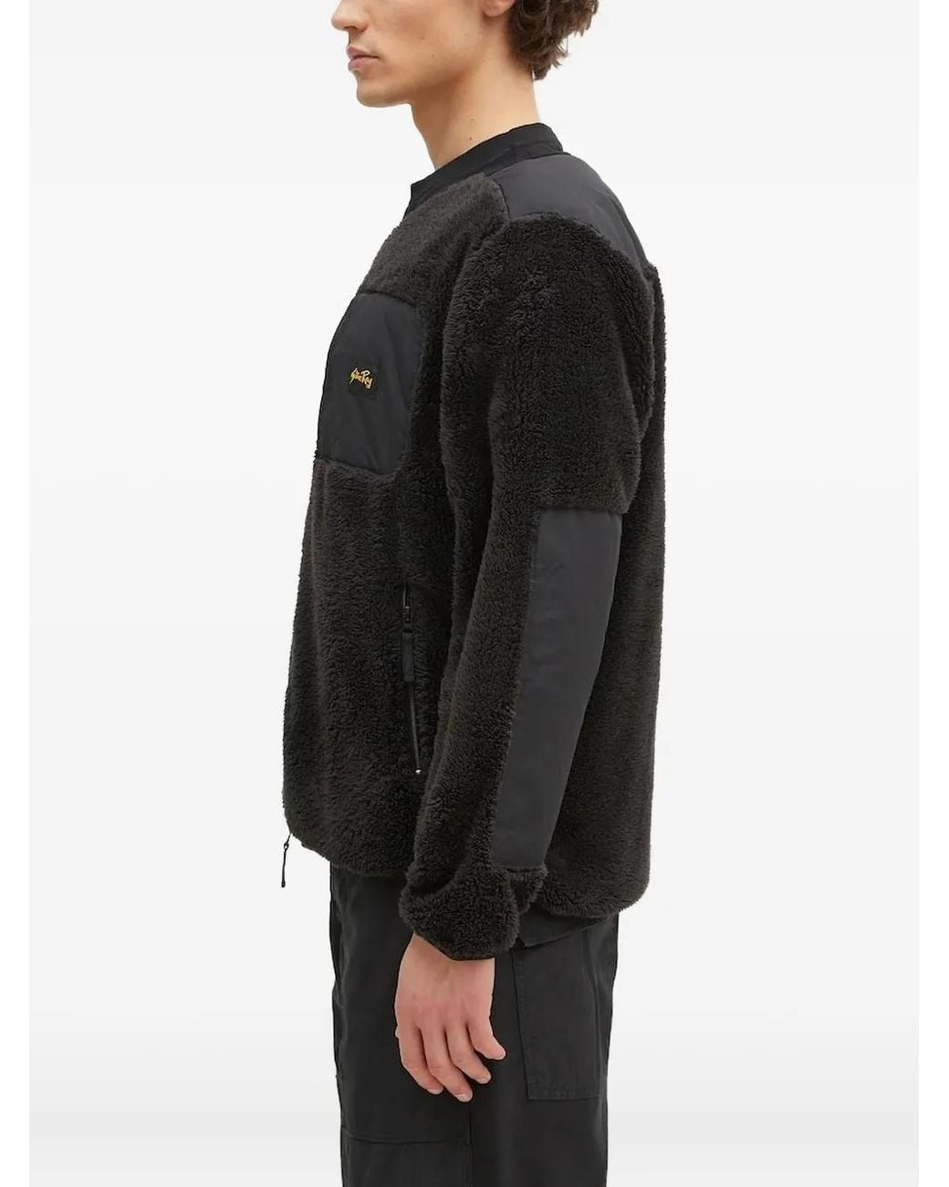 Stan Ray Black Fleece Panelled Jacket for men