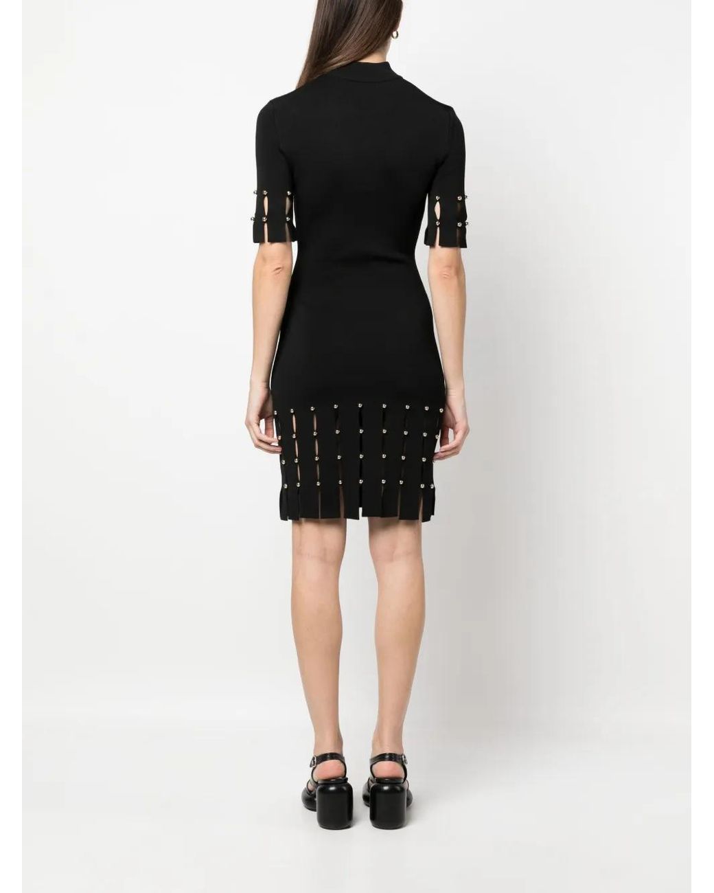 Jonathan Simkhai Black Dina Mock-Neck Knitted Dress