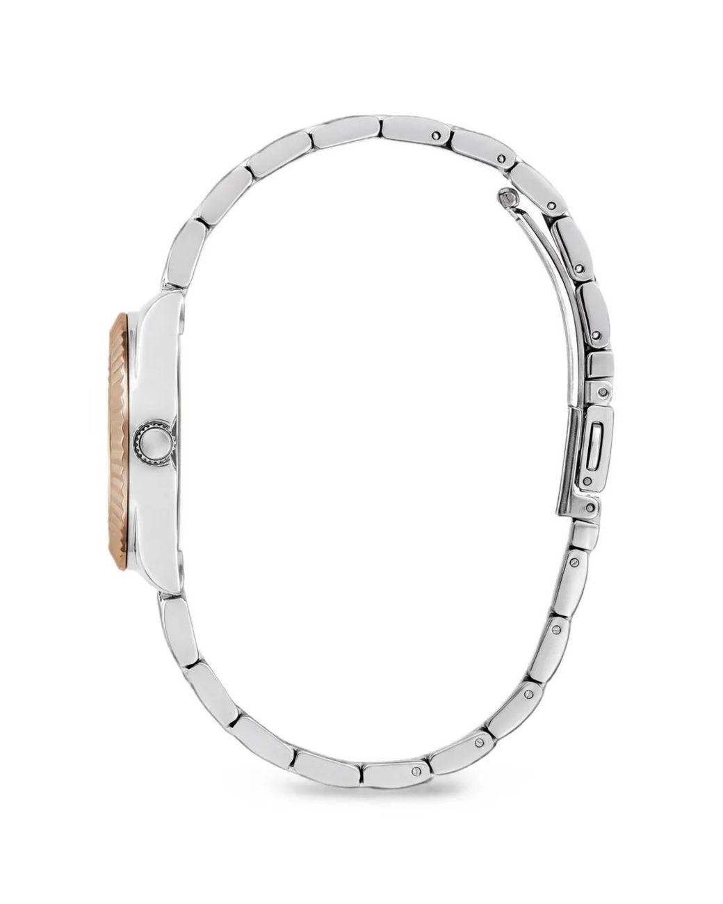 Guess White Fluted Bezel 30Mm Watch