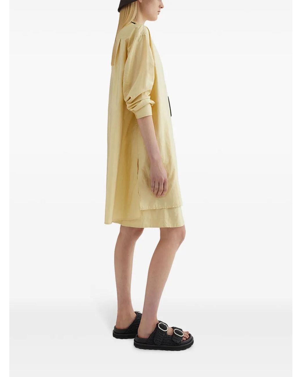 Jil Sander Yellow Buttoned Long Shirt