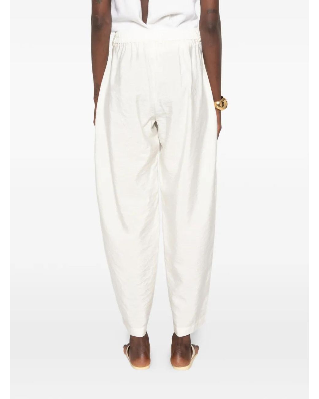 Cordera White Geknöpfte Hose