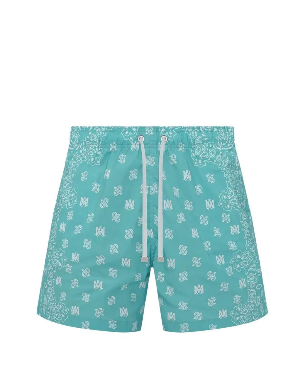 Amiri Blue Short De Bain À Imprimé Cachemire for men