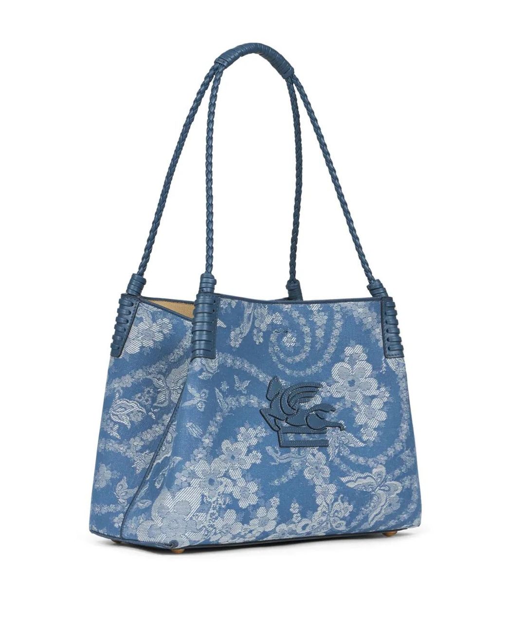 Etro Blue Small Libra Tote Bag