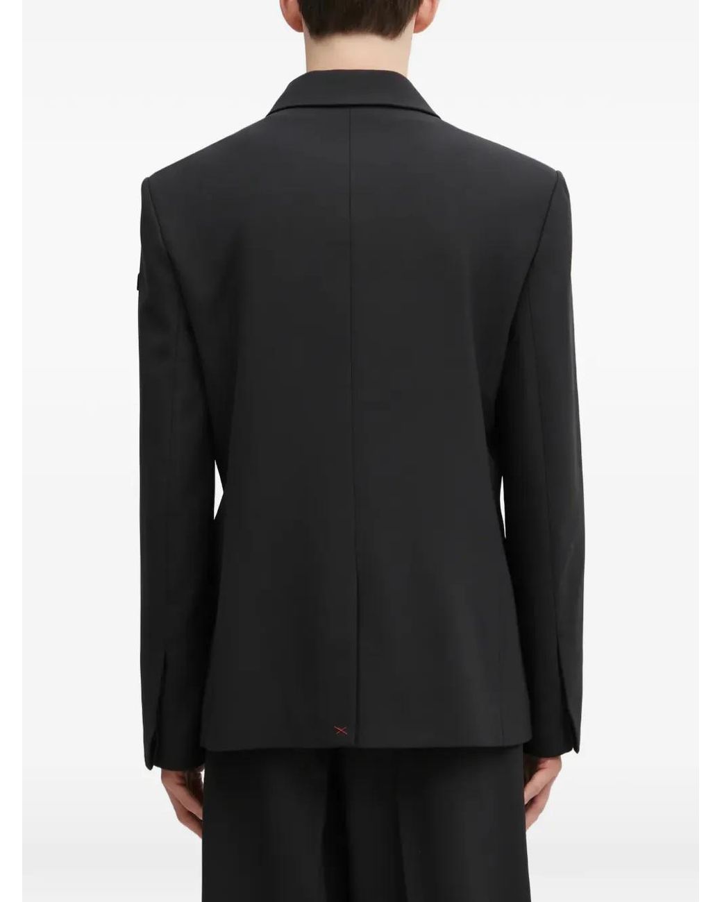 032c Black Flap-Pocket Blazer for men