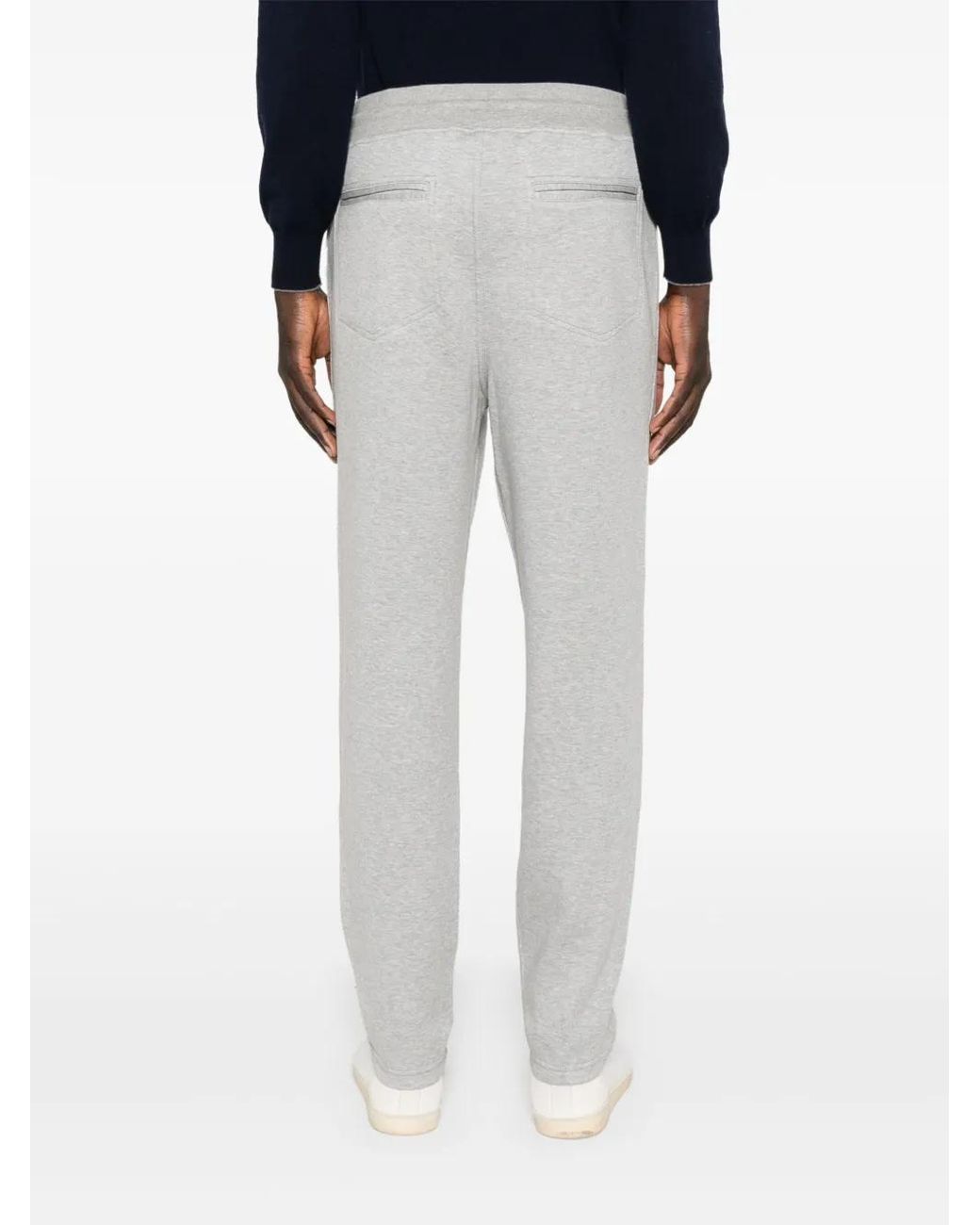 Brunello Cucinelli Gray Cotton Blend Sweatpants for men