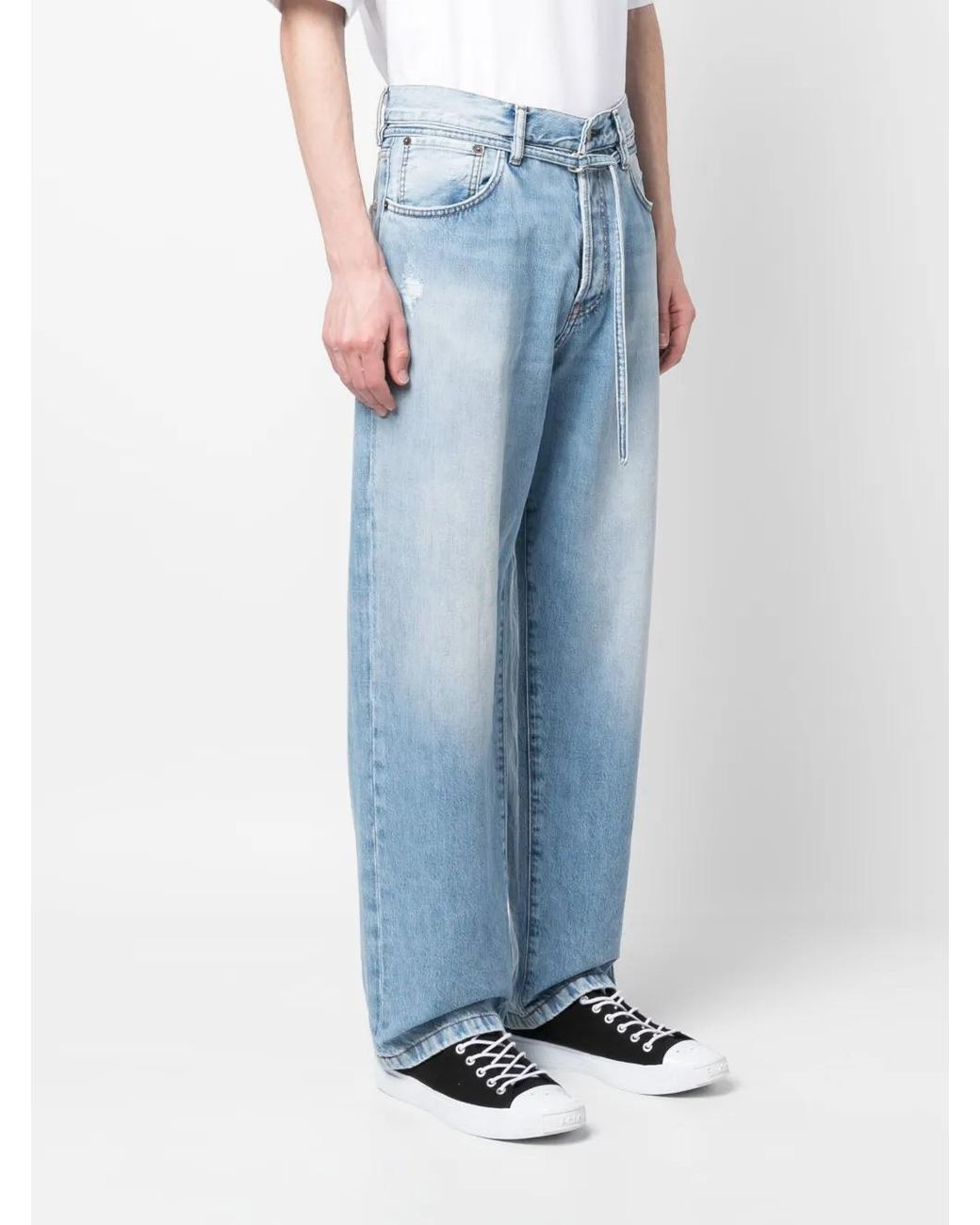 Acne Straight Jeans in het Blue