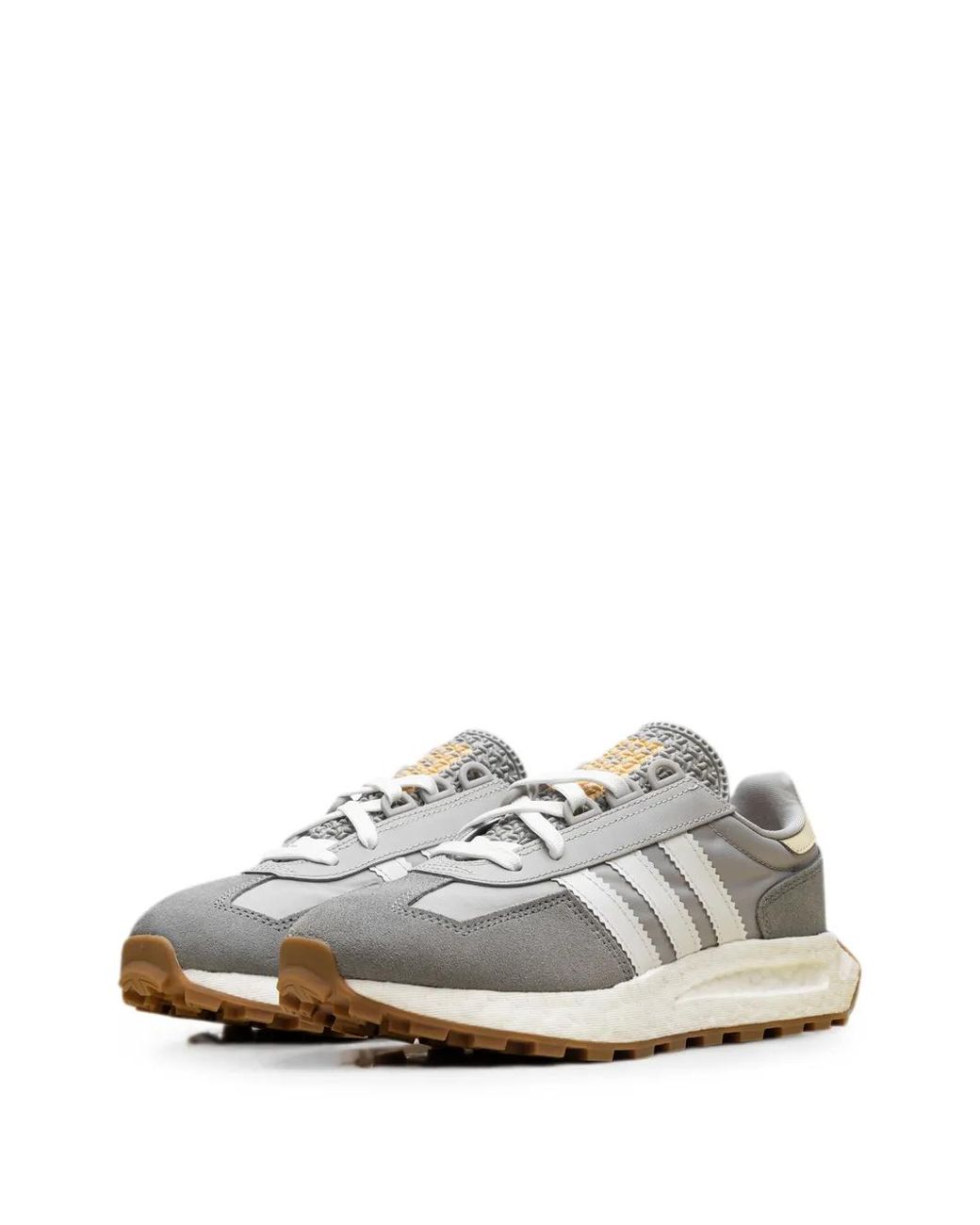 Adidas White Retropy E5 Suede-Panel Sneakers