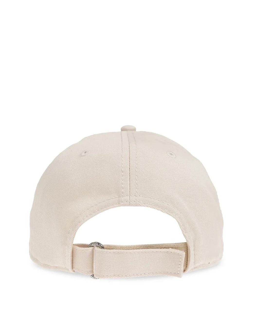 Moncler Natural Logo-Embroidered Cap