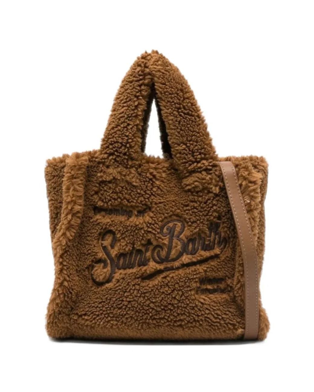 Mc2 Saint Barth Brown Mini Sac À Main Vanity Teddy