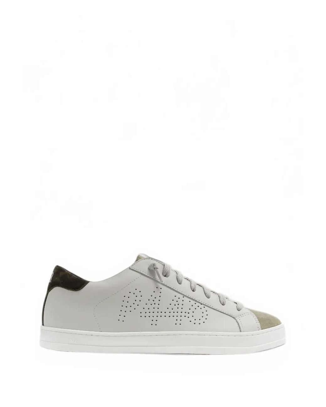 P448 White John Perforated Sneakers for men