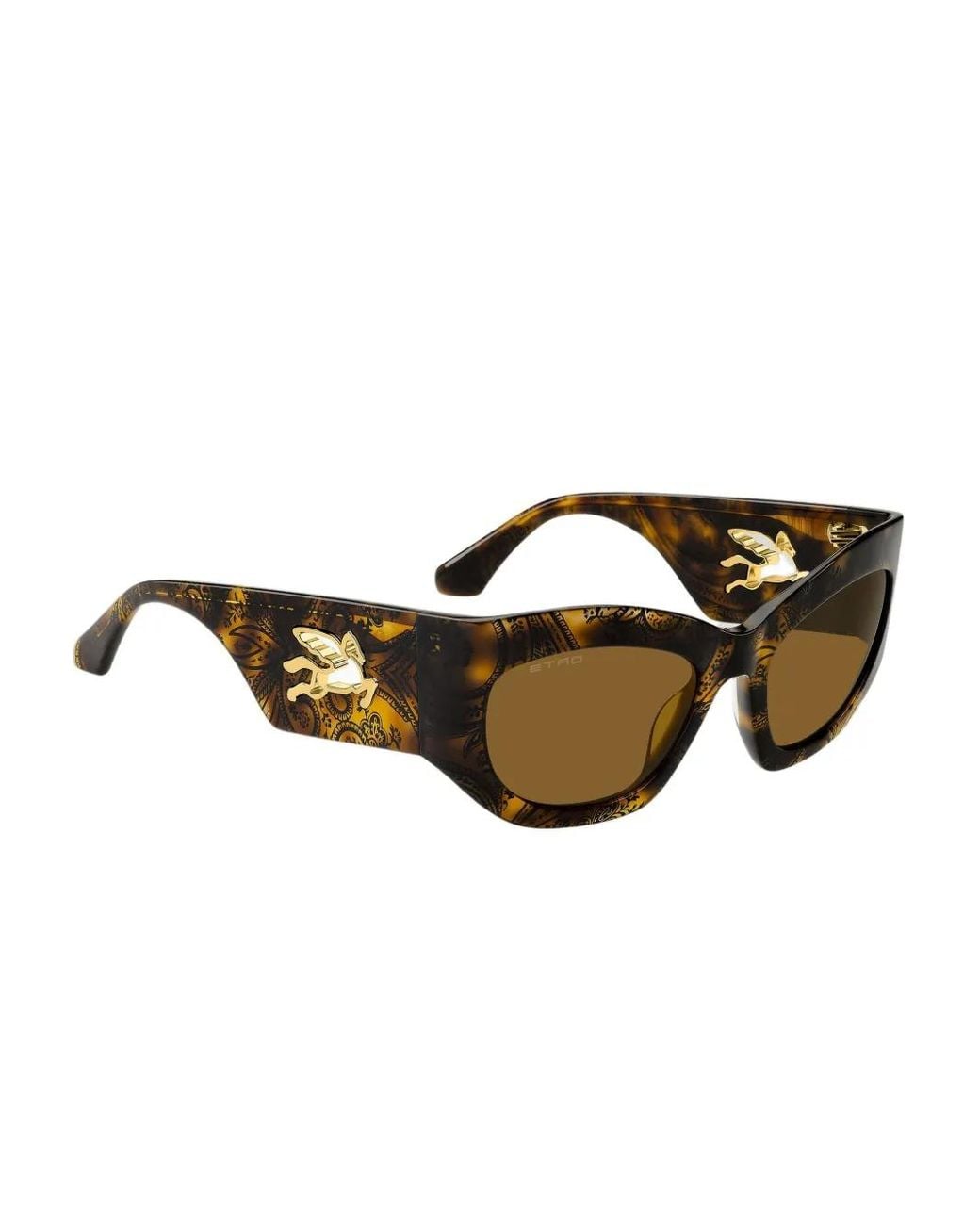 Etro Brown Pegaso-Detail Sunglasses