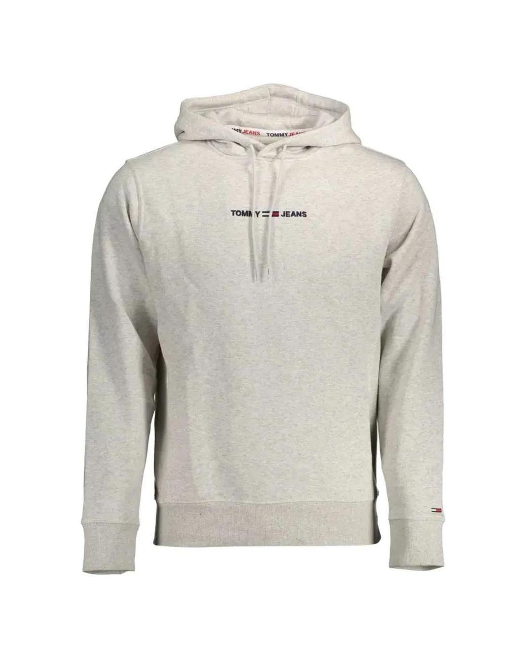 Tommy Hilfiger Gray Logo-Embroidered Hoodie for men
