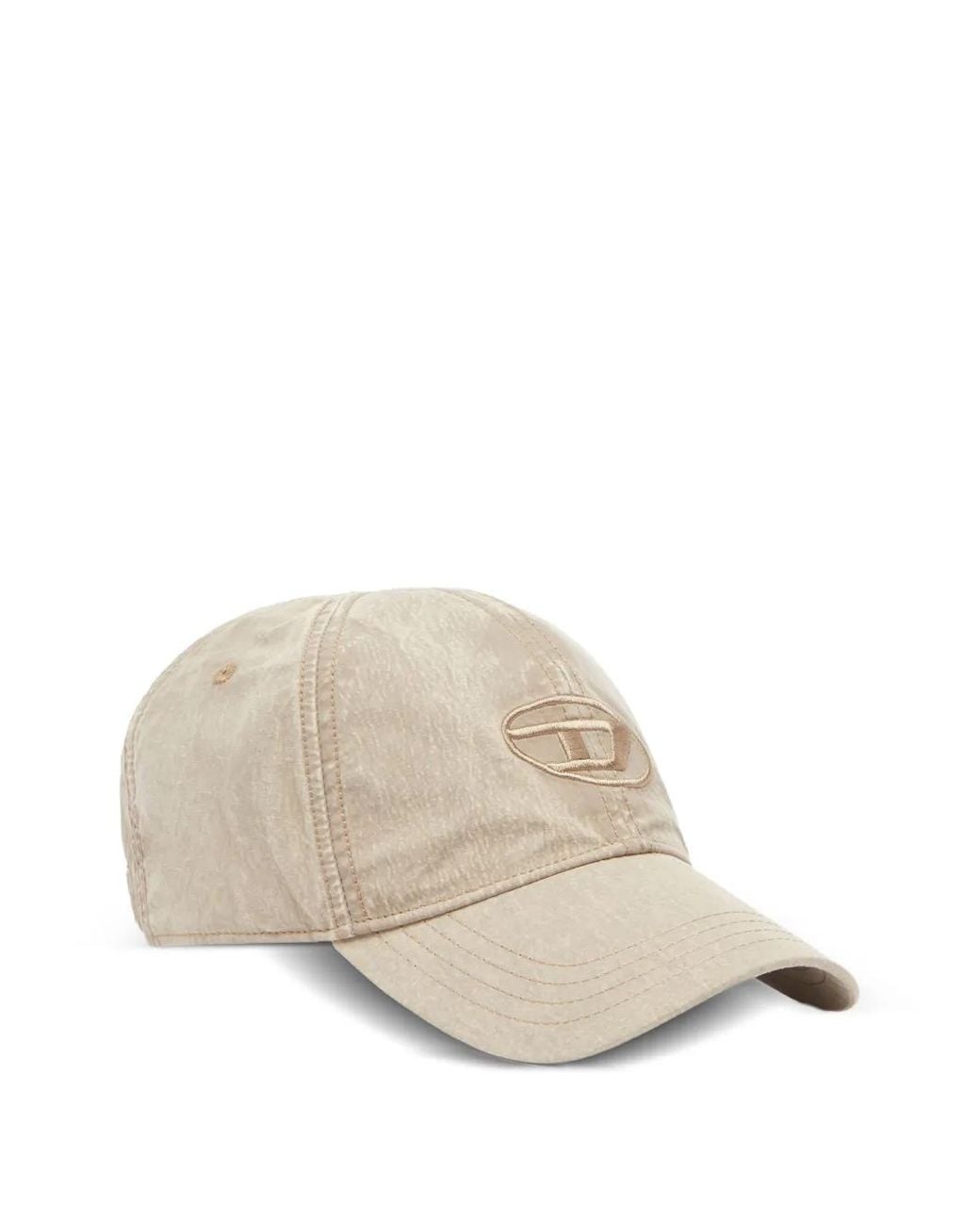 DIESEL White Baseball Cap With Embroidered Oval D for men