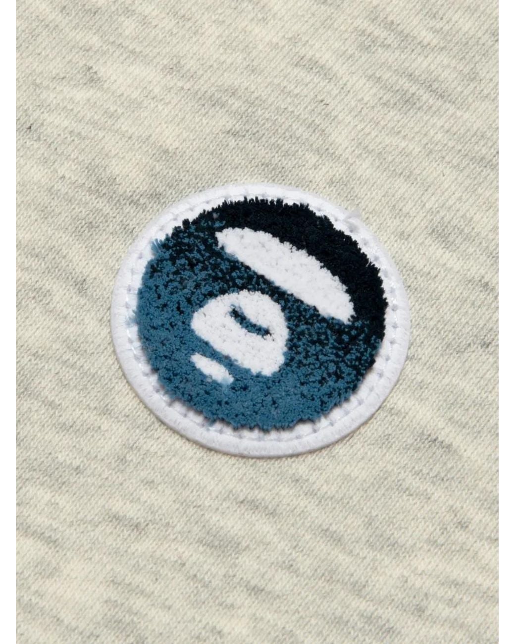 Aape By A Bathing Ape White Aapenow Logo-Appliqué Half-Zip Sweatshirt for men