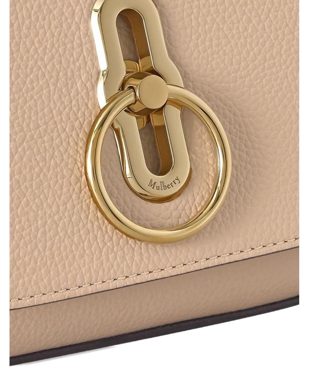 Mulberry Natural Small Amberley Grained Leather Shoulder Bag