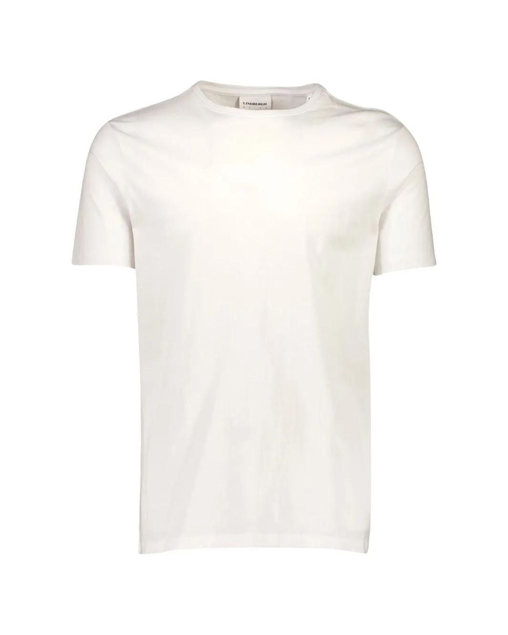 Lindbergh White Crew-Neck T-Shirt for men
