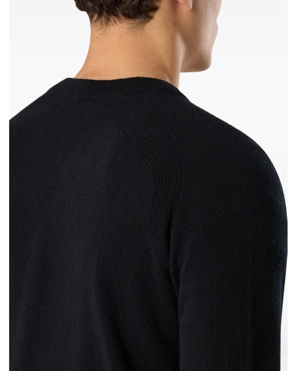 Stone Island Black Patch-Pocket Cardigan for men