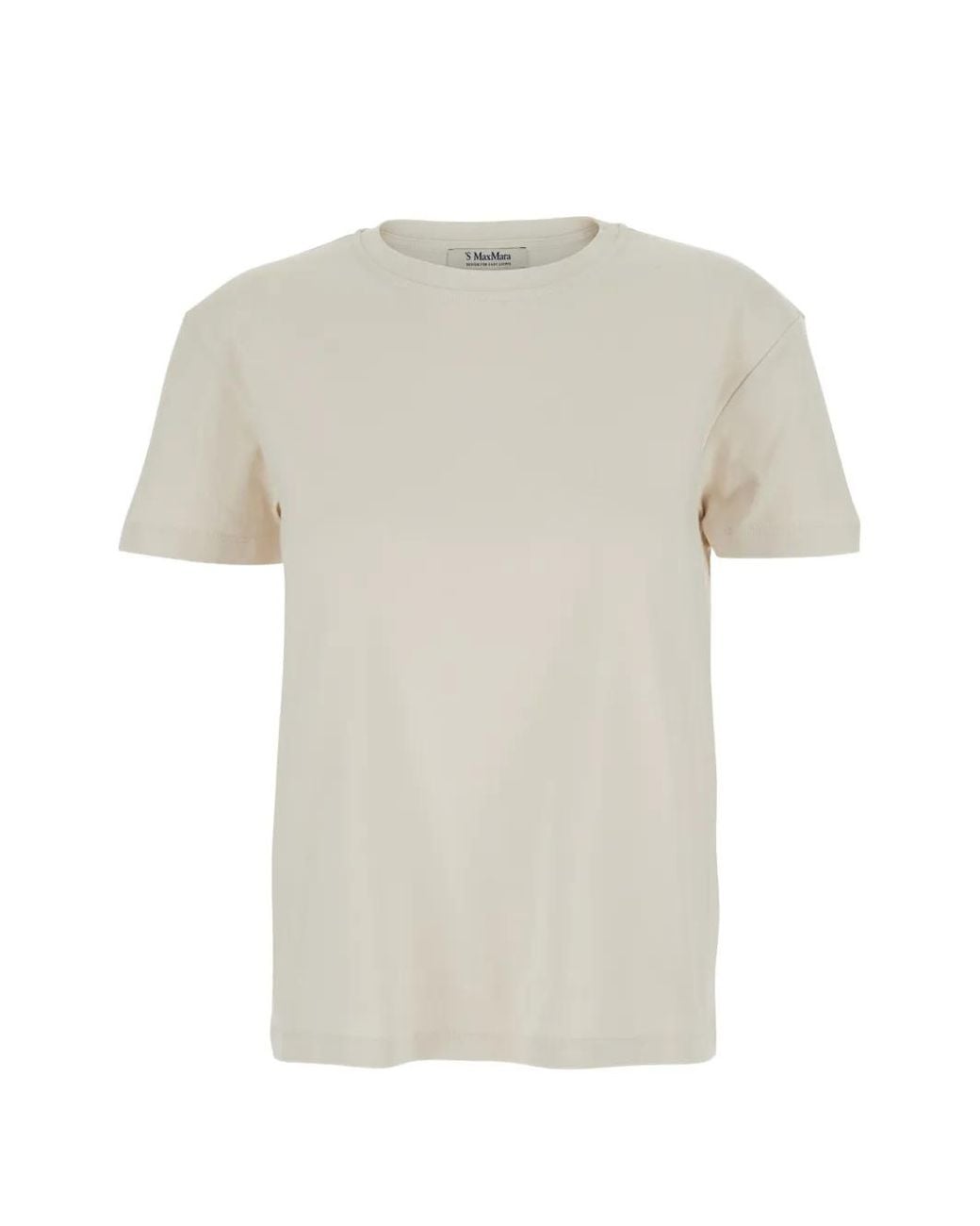 Max Mara White Round-Neck T-Shirt