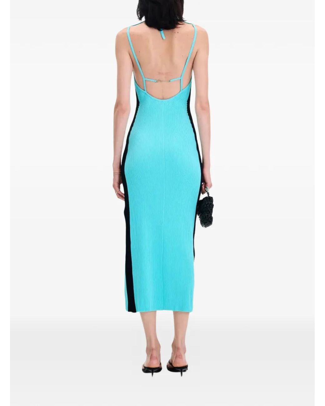 Ph5 Blue Basil Side-Slit Sleeveless Dress